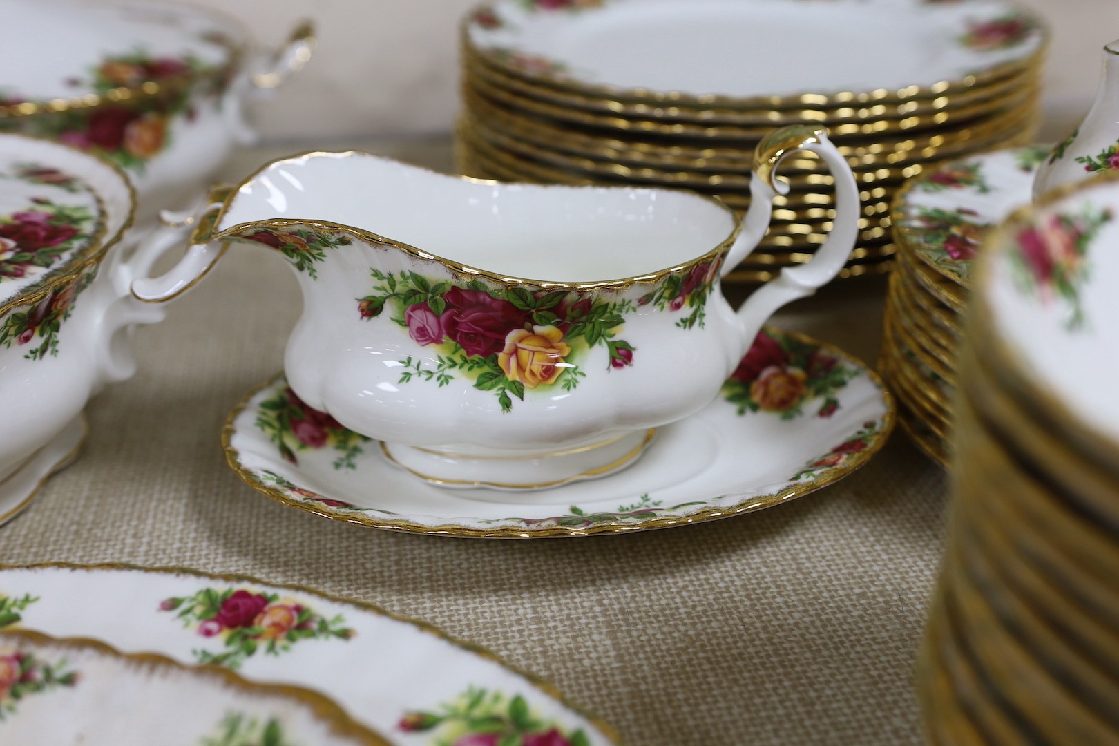 A large quantity of Royal Albert Old Country Rose dinner and tea wares